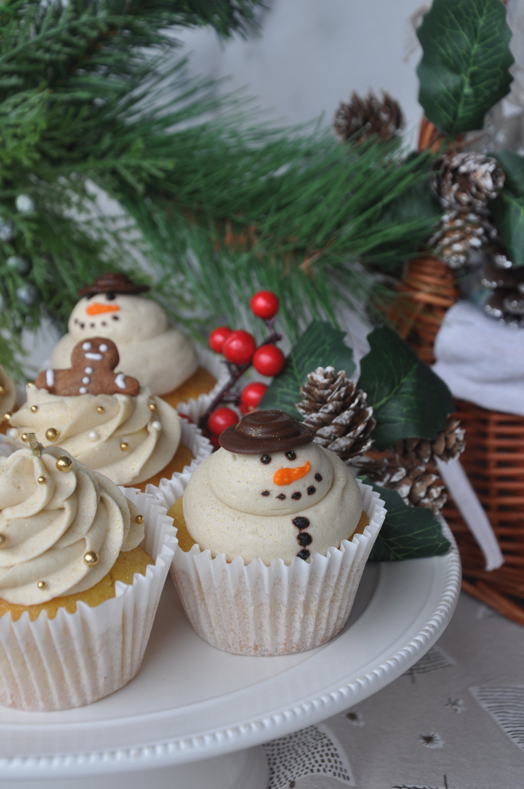 Caja de Cupcakes Navideños
