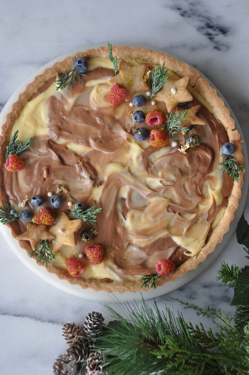 Tartaleta Navideña de Doble Chocolate