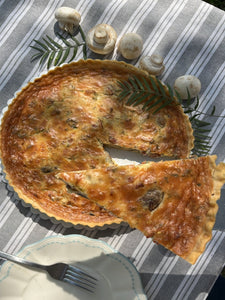 Quiche de Champiñones y Tocino